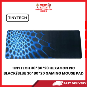 TINYTECH 30*80*20 HEXAGON PIC BLACK/BLUE 30*80*20 GAMING MOUSE PAD