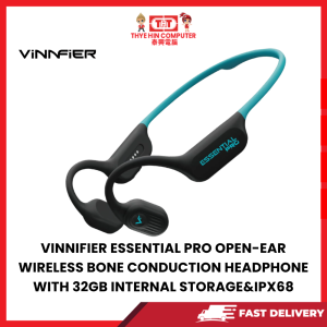 VINNIFIER ESSENTIAL PRO OPEN-EAR WIRELESS BONE CONDUCTION HEADPHONE WITH 32GB INTERNAL STORAGE&IPX68