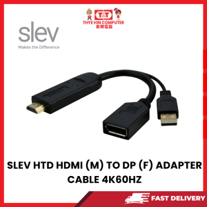 SLEV HTD HDMI (M) TO DP (F) ADAPTER CABLE 4K60HZ