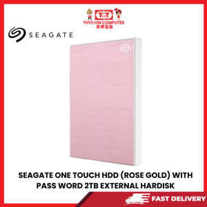 SEAGATE ONE TOUCH HDD (ROSE GOLD) WITH PASS WORD 2TB EXTERNAL HARDISK