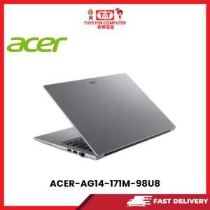 ACER-AG14-171M-98U8-GREY-INTELCOREULTRA9-185H,16GBR4OB,512GBSSD,INTELARC,14"WUXGA,W1164,2YRS,H&S - Image 3