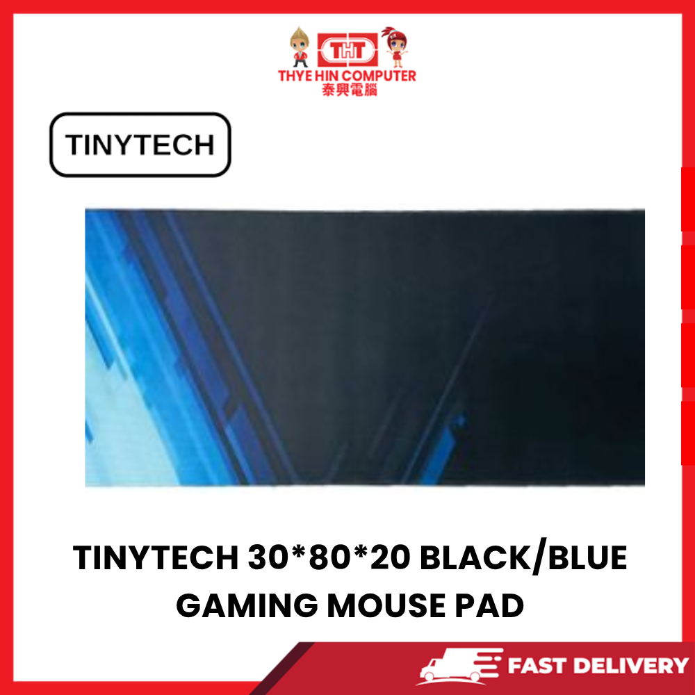 TINYTECH 30*80*20 BLACK/BLUE GAMING MOUSE PAD