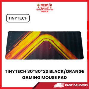 TINYTECH 30*80*20 BLACK/ORANGE GAMING MOUSE PAD