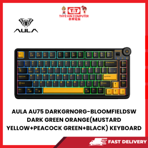 AULA AU75 DARKGRNORG-BLOOMFIELDSW DARK GREEN ORANGE(MUSTARD YELLOW+PEACOCK GREEN+BLACK) KEYBOARD