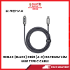 REMAX (BLACK) CB22 (A-C) RAYBEAM 1.2M 66W TYPE C CABLE