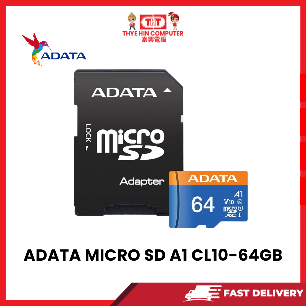 ADATA MICRO SD A1 CL10-64GB