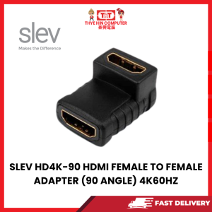 SLEV HD4K-90 HDMI FEMALE TO FEMALE ADAPTER (90 ANGLE) 4K60HZ