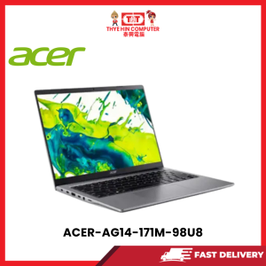 Alternative view of ACER-AG14-171M-98U8-GREY-INTELCOREULTRA9-185H,16GBR4OB,512GBSSD,INTELARC,14"WUXGA,W1164,2YRS,H&S