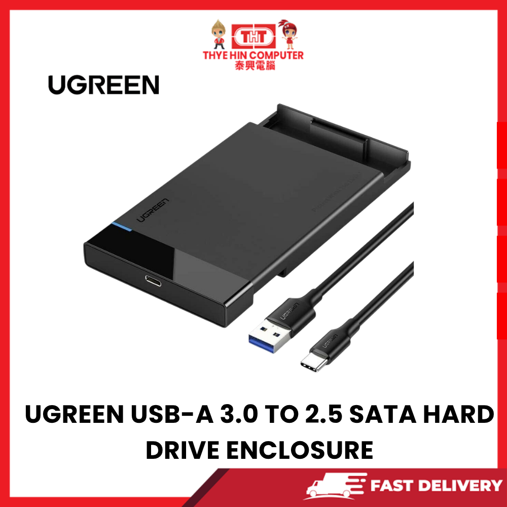 UGREEN USB-A 3.0 TO 2.5 SATA HARD DRIVE ENCLOSURE