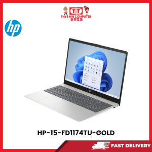 Alternative view of HP-15-FD1174TU-GOLD-INTELCORE5-120U,16GBR4,512GBSSD,INTELHD,15.6"FHD,W1164,2YRS,H&S