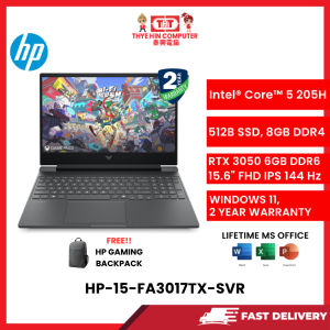HP-VICTUS-15-FA3017TX-SVR-INTELCORE5-205H,8GBR4,512GBSSD,RTX30506GVR6,15.6"FHD,W1164,2YRS,H&S