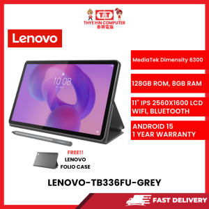 LENOVO-TB336FU-GREY-MEDIATEJ6300,8GBRAM,128GB ROM 8MP CAMERA, 11"IPS 500 NITS ANDROID 15