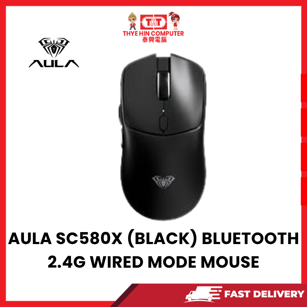 AULA SC580X (BLACK) BLUETOOTH 2.4G WIRED MODE MOUSE