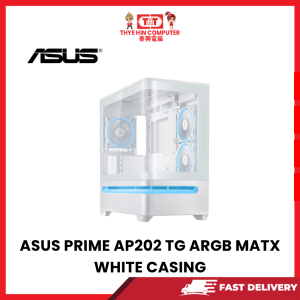 ASUS PRIME AP202 TG ARGB MATX WHITE CASING