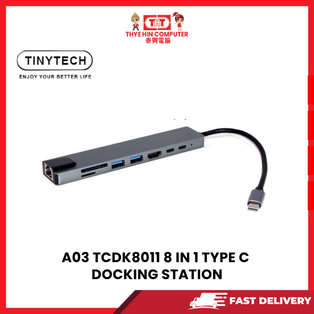 A03 TCDK8011 8 IN 1 TYPE C DOCKING STATION