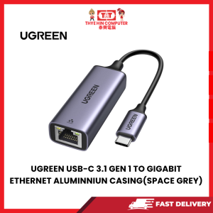 UGREEN USB-C 3.1 GEN 1 TO GIGABIT ETHERNET ALUMINNIUN CASING(SPACE GREY)