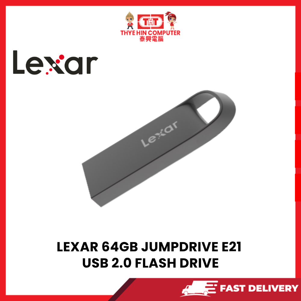 LEXAR 64GB JUMPDRIVE E21 USB 2.0 FLASH DRIVE