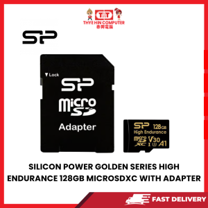 SILICON POWER GOLDEN SERIES HIGH ENDURANCE 128GB MICROSDXC WITH ADAPTER