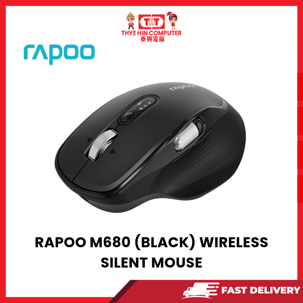 RAPOO M680 (BLACK) WIRELESS SILENT MOUSE - Image 2