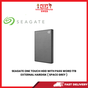 SEAGATE ONE TOUCH HDD (SPACE GREY)  WITH PASS WORD 1TB EXTERNAL HARDISK