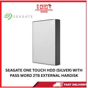 SEAGATE ONE TOUCH HDD (SILVER) WITH PASS WORD 2TB EXTERNAL HARDISK