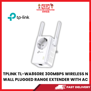 TPLINK TL-WA860RE 300MBPS WIRELESS N WALL PLUGGED RANGE EXTENDER WITH AC