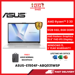 ASUS-E1504F-ABQ031WSP-SVR-AMDRYZEN3-30,8GBR5,512GBSSD,AMDRADEON,15.6"FHD,W1164,2YRS,H&S