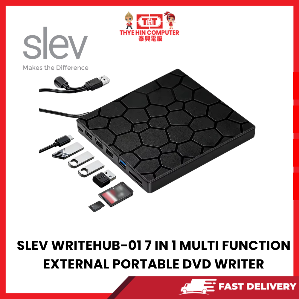 SLEV WRITEHUB-01 7 IN 1 MULTI FUNCTION EXTERNAL PORTABLE DVD WRITER