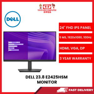 DELL 23.8 E2425HSM MONITOR + 3YR AD Resolution, Panel type, Refresh rate