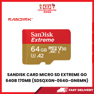 SANDISK CARD MICRO SD EXTREME GO 64GB 170MB (SDSQXGN-064G-GN6MN)