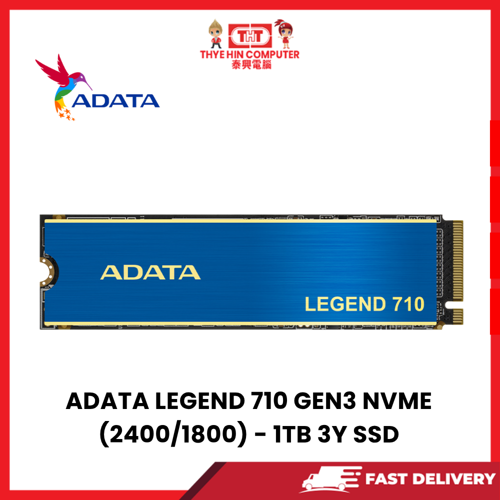 ADATA LEGEND 710 GEN3 NVME (2400/1800) - 1TB 3Y SSD