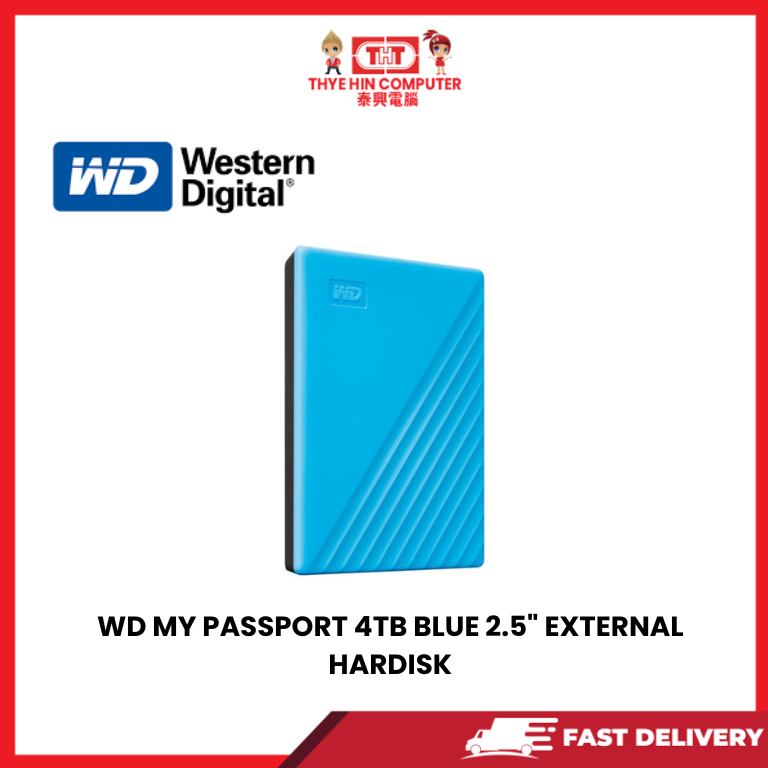 WD MY PASSPORT 4TB BLUE 2.5" EXTERNAL HARDISK