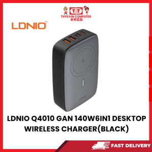LDNIO Q4010 GAN 140W6IN1 DESKTOP WIRELESS CHARGER(BLACK)
