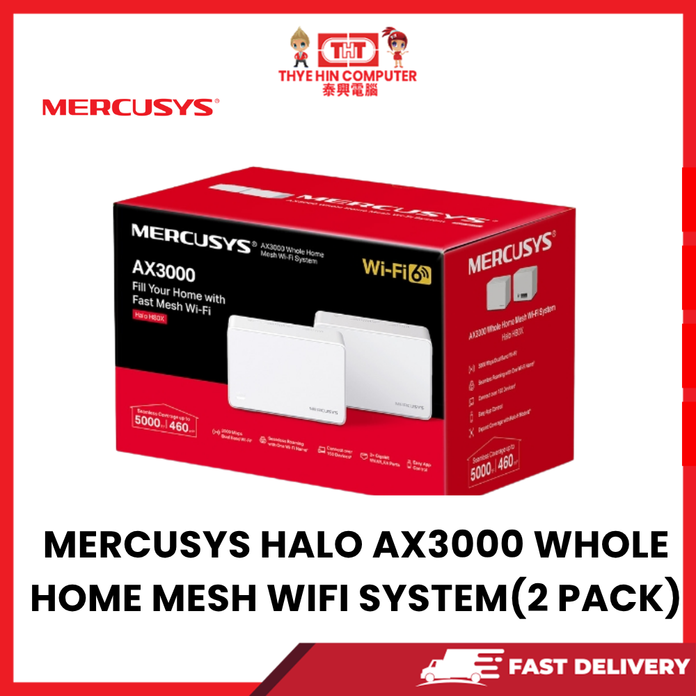 MERCUSYS HALO AX3000 WHOLE HOME MESH WIFI SYSTEM(2 PACK) - Image 2