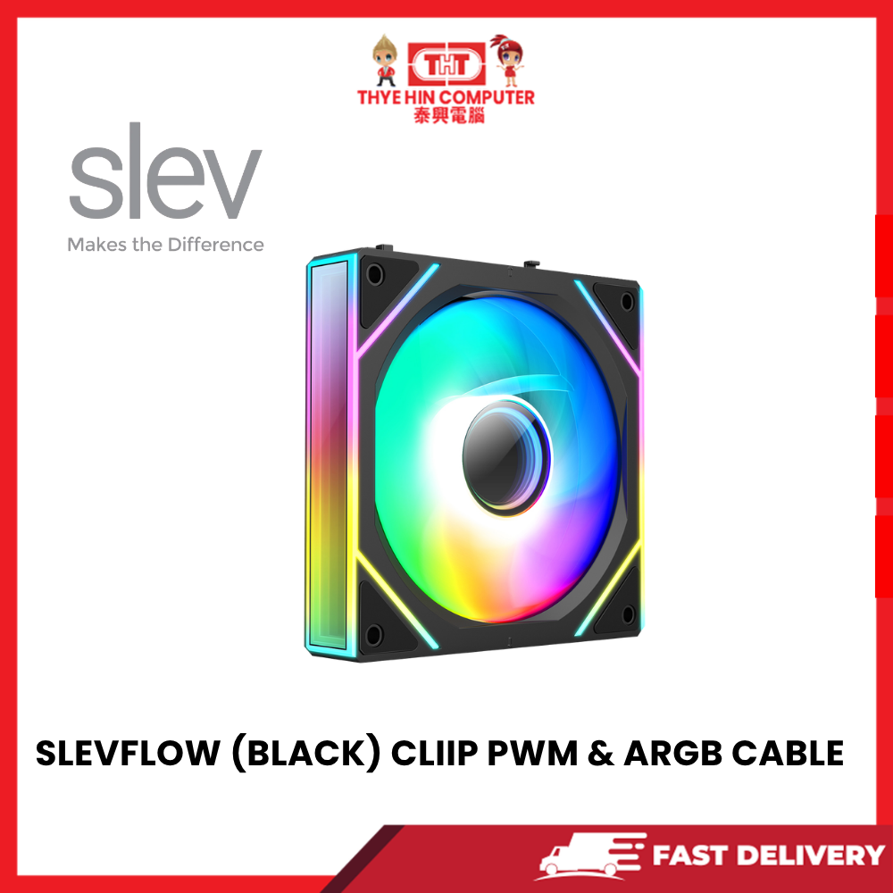 SLEVFLOW (BLACK) CLIIP PWM & ARGB CABLE