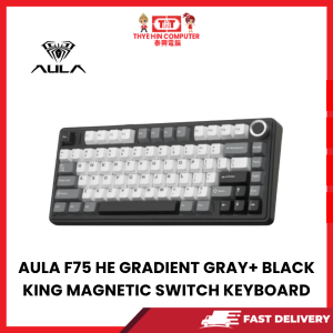 AULA F75 HE GRADIENT GRAY+ BLACK KING MAGNETIC SWITCH KEYBOARD