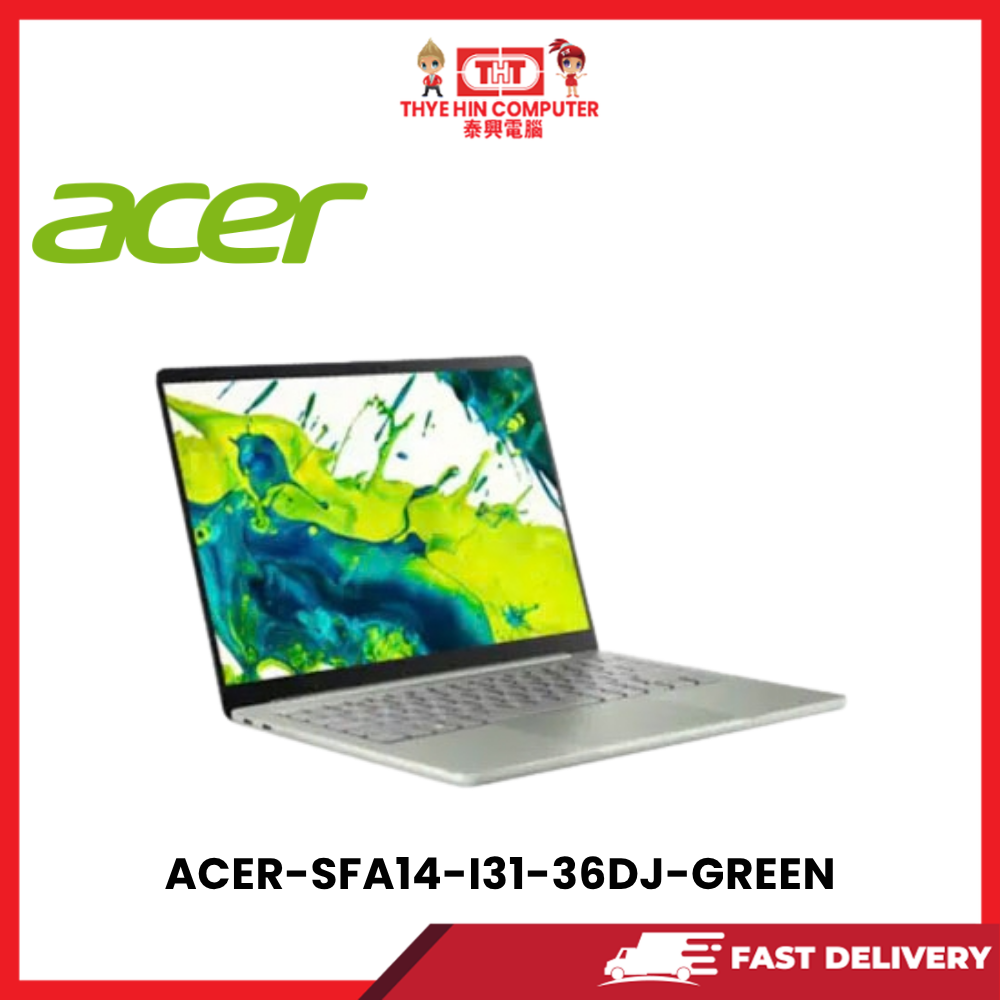 ACER-SFA14-I31-36DJ-GREEN-INTELCORE3-304,8GBR5,512GBSSD,INTELGRAPHICS,14"WUXGA,W1164,2YRS,H&S - Image 2