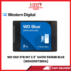 WD SSD 2TB INT 2.5'' SA510 560MB BLUE (WDS200T3B0A)
