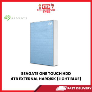 SEAGATE ONE TOUCH HDD WITH PASSWORD BLUE 4TB EXTERNAL HARDISK (LIGHT BLUE)