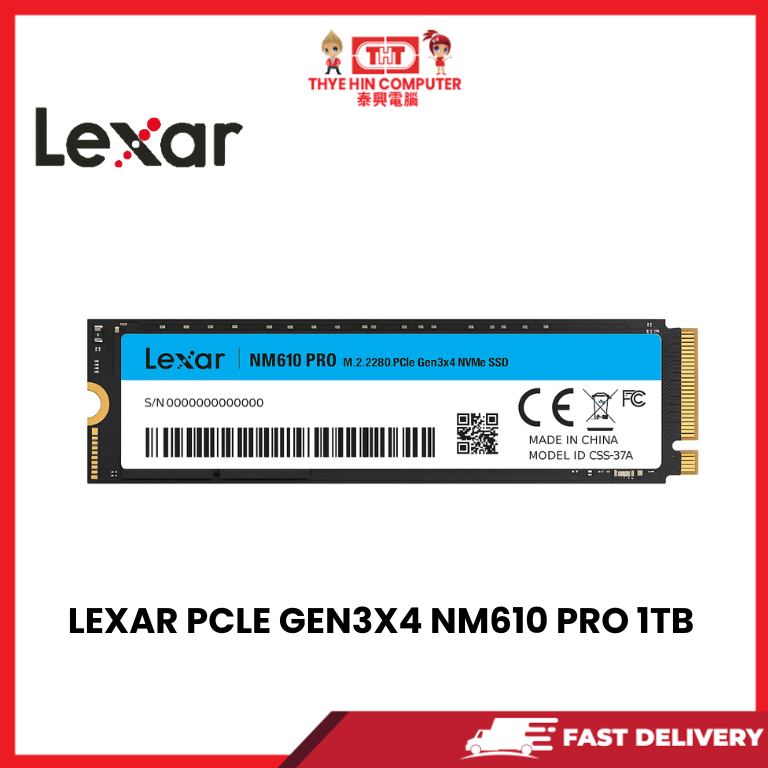 LEXAR PCLE GEN3X4 NM610 PRO 1TB